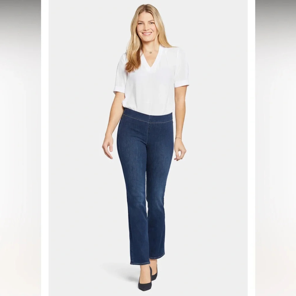 NYDJ Jeans Tummy Control No Gap Pull On Waistband Slim Bootcut Plus Size P1X - Picture 1 of 11
